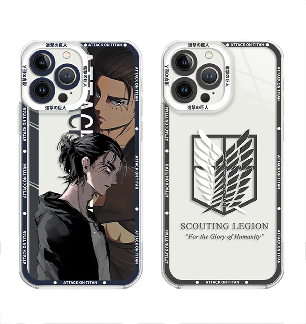 ★進撃の巨人スマホケース・リヴァイ&エレン★ 進撃の巨人 描き下ろしスマートフォンケース エレン&リヴァイ